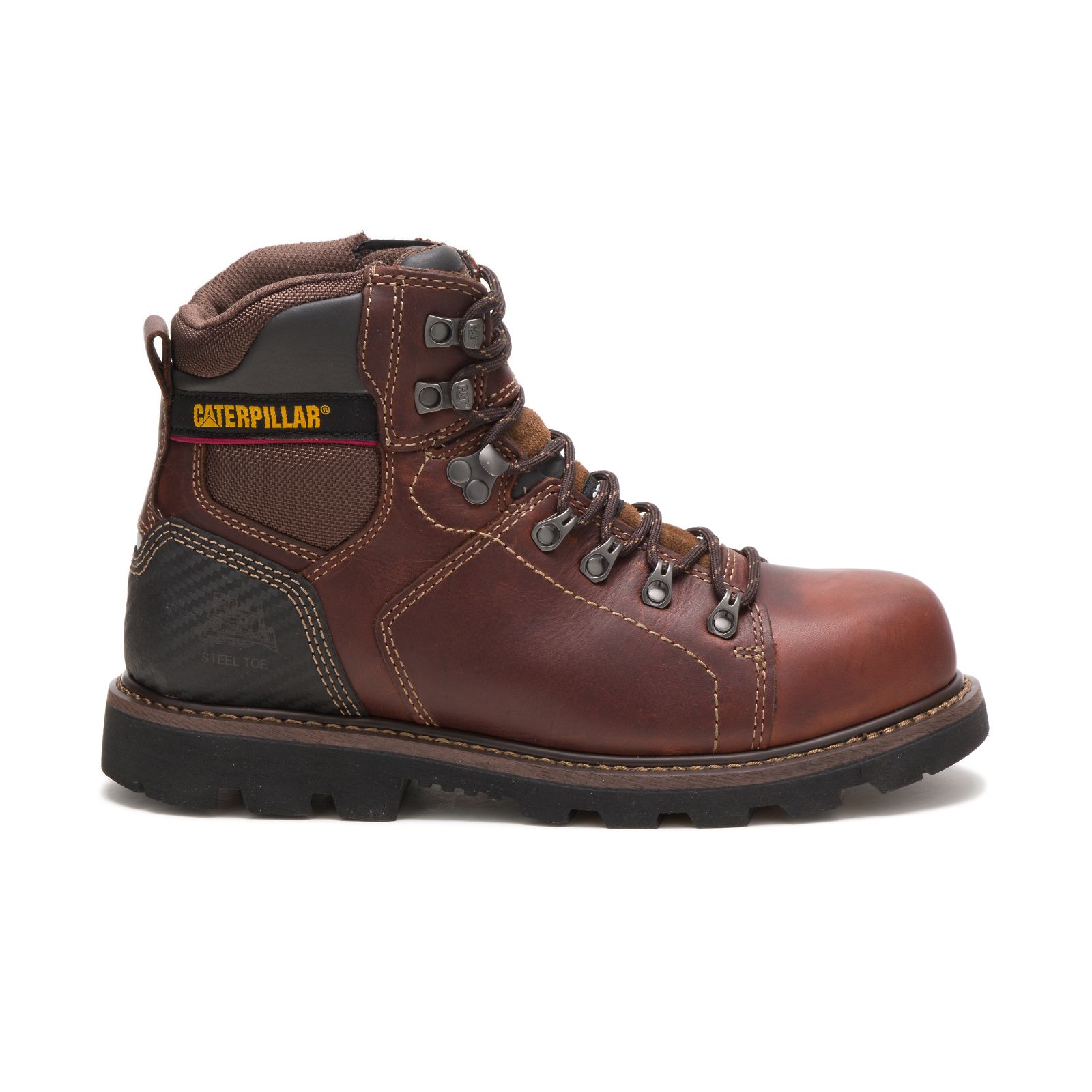 Men's Caterpillar Alaska 2.0 Steel Toe Work Boots Brown | Cat-357142