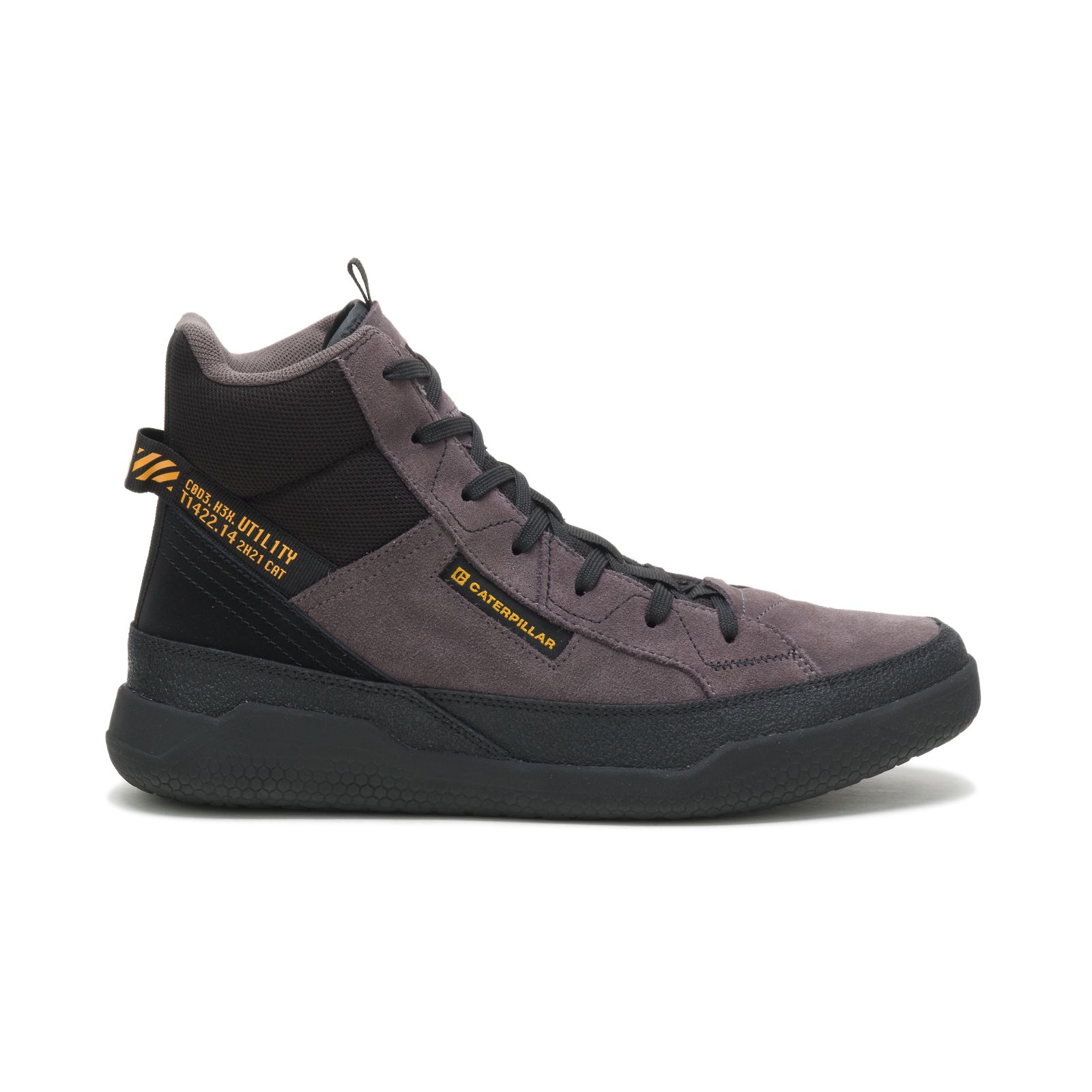 Men's Caterpillar Code Hex Hi Utility Sneakers Black | Cat-140258