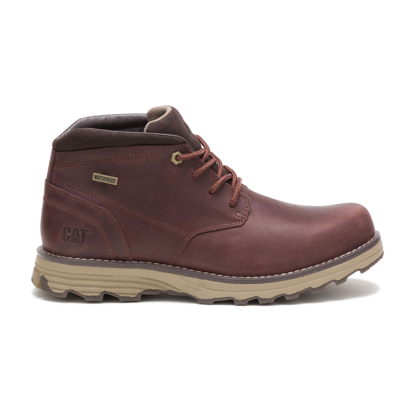 Men's Caterpillar Elude Waterproof Chukka Boots Brown | Cat-740631