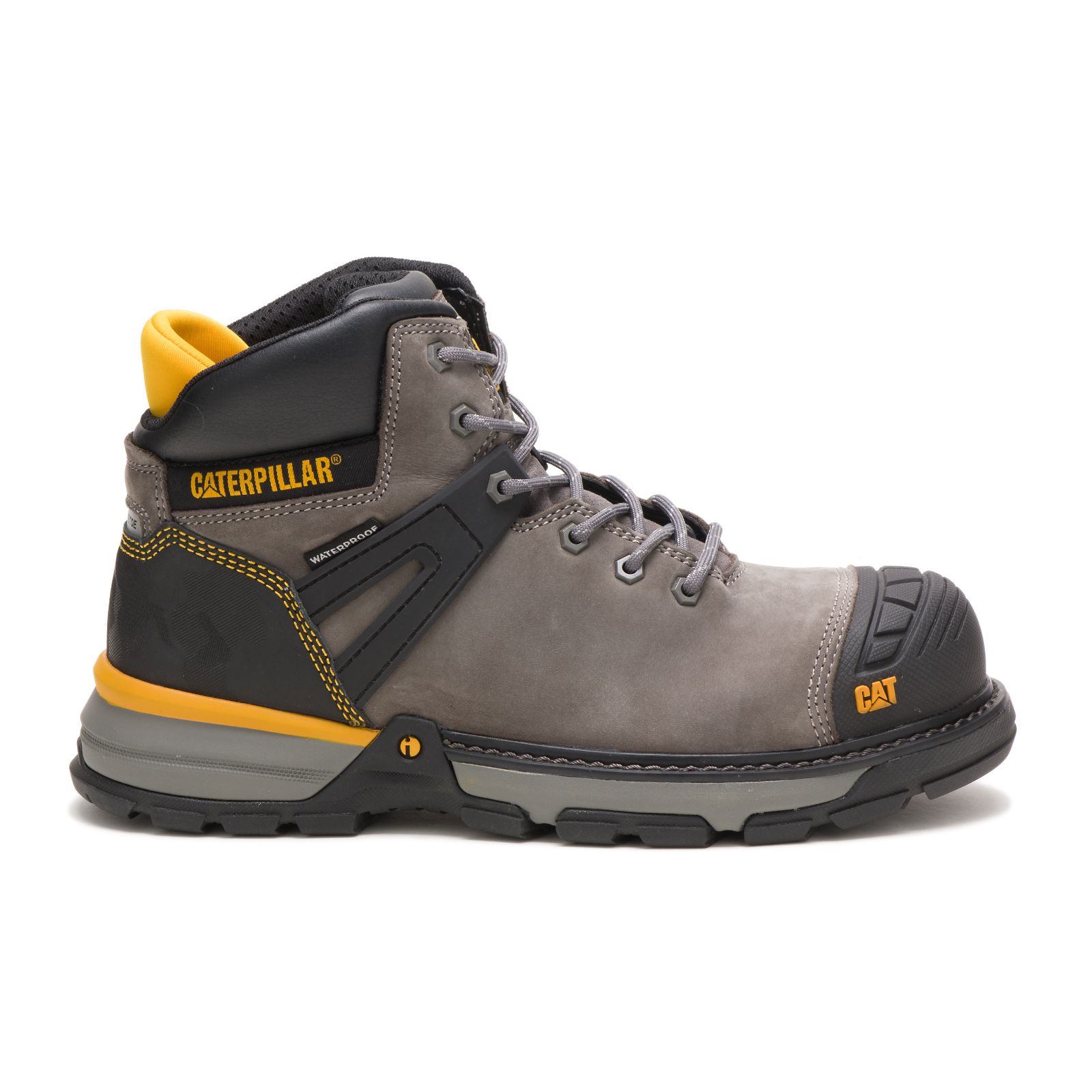 Men's Caterpillar Excavator Superlite Waterproof Nano Toe Work Boots Grey/Black | Cat-315847