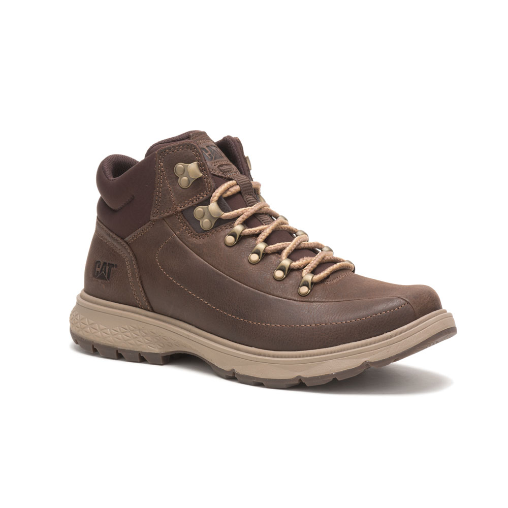 Men's Caterpillar Forerunner Work Boots Chocolate | Cat-827140