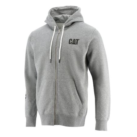 Men's Caterpillar Foundation Fz Dm Hooded Sweatshirt Hoodies Dark Grey | Cat-765038