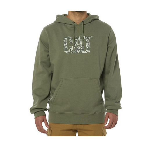 Men's Caterpillar Foundation Hooded Sweatshirt Hoodies Green | Cat-395476