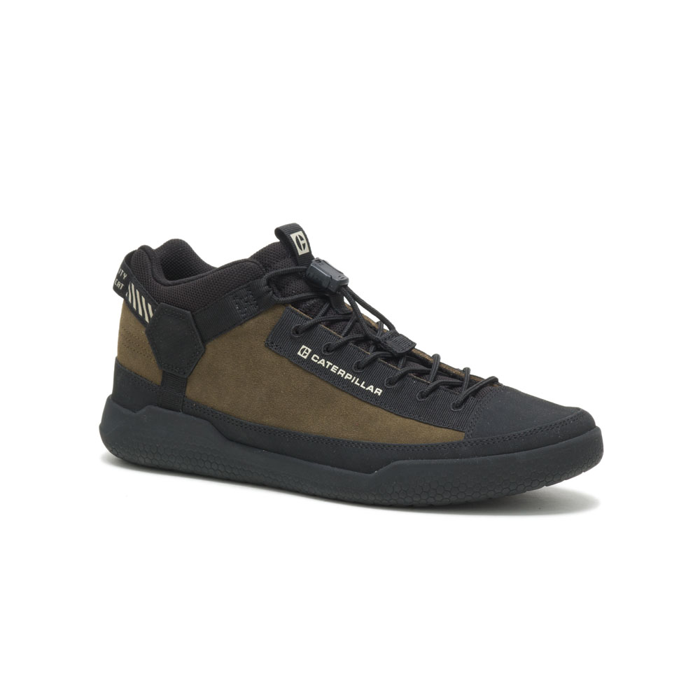 Men's Caterpillar Hex Utility Sneakers Dark Olive | Cat-958721