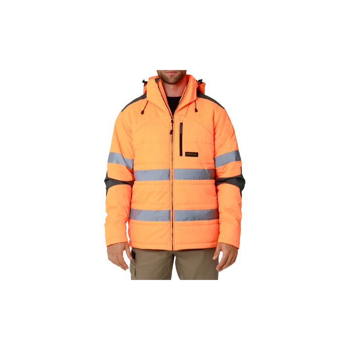 Men's Caterpillar Hi Vis Boreas Taped Jackets Orange | Cat-207483