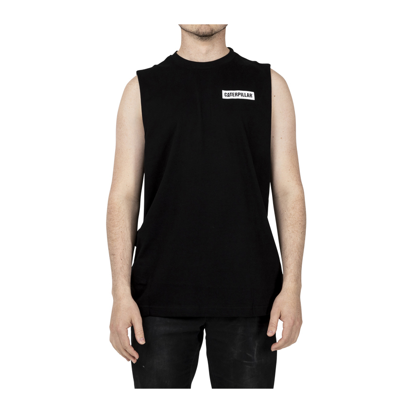 Men's Caterpillar Icon Muscle Tank Black | Cat-386247