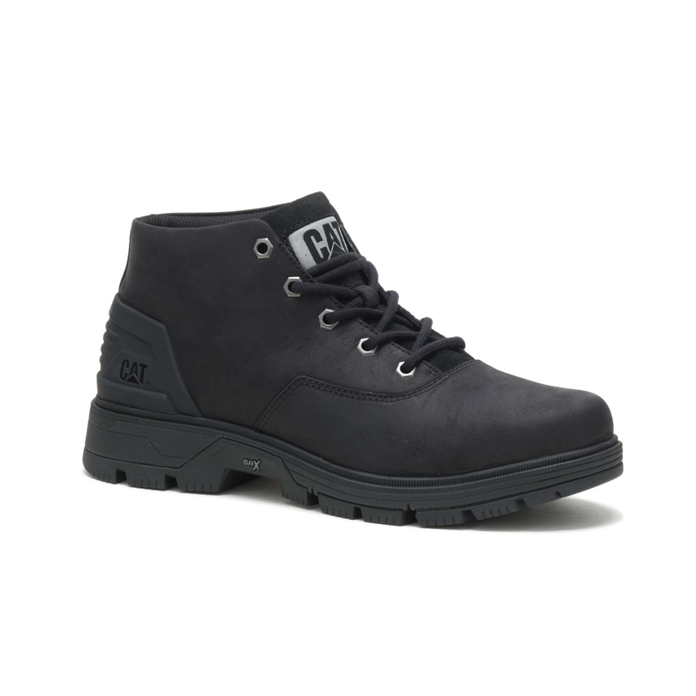 Men's Caterpillar Leverage Chukka Boots Black | Cat-462917