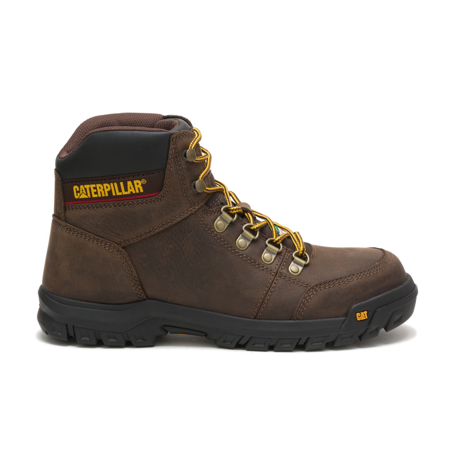 Men's Caterpillar Outline Steel Toe Csa Work Boots Brown | Cat-572198