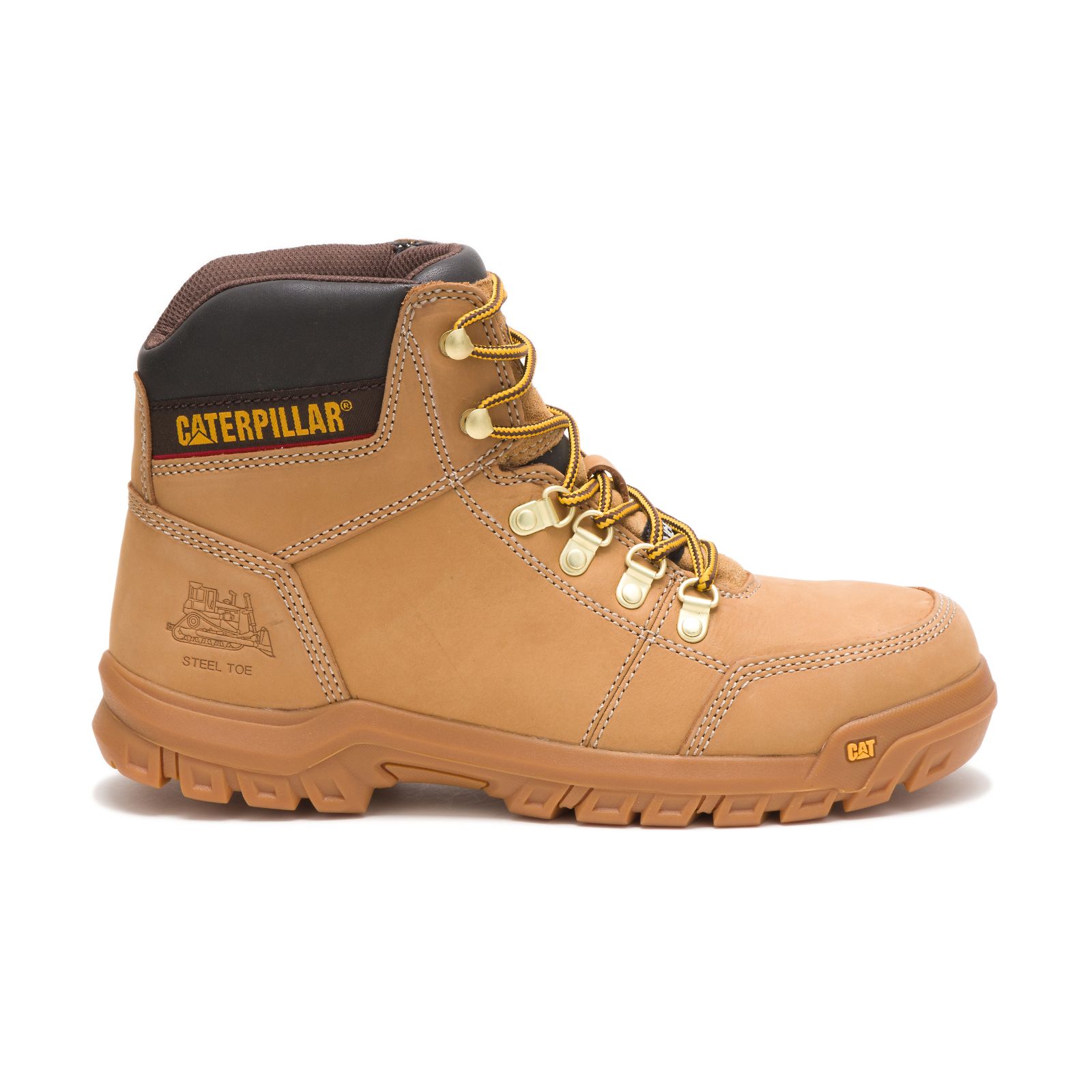 Men's Caterpillar Outline Steel Toe Steel Toe Boots Orange | Cat-927104