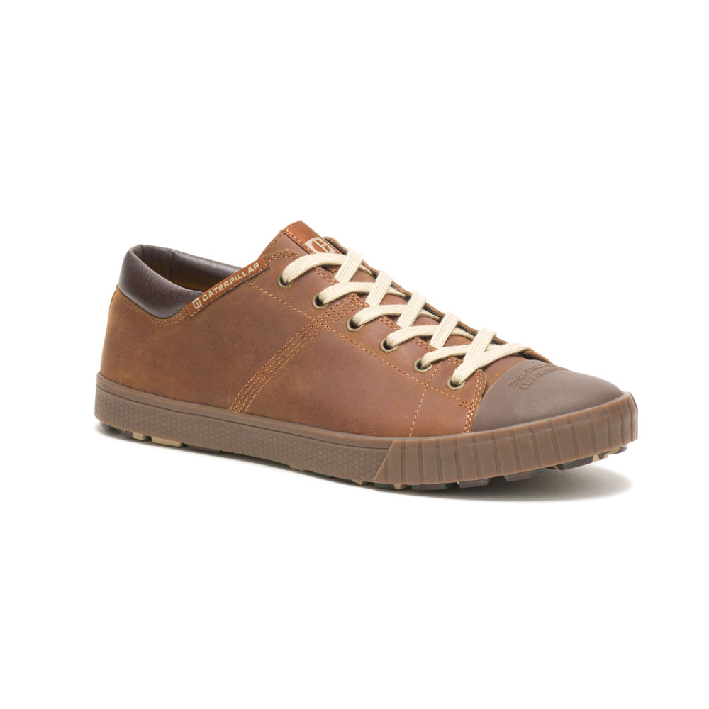 Men's Caterpillar Passport Rubber Sneakers Brown | Cat-189563