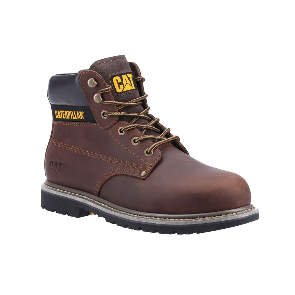 Men's Caterpillar Powerplant Astm Safety Boots Brown | Cat-126548