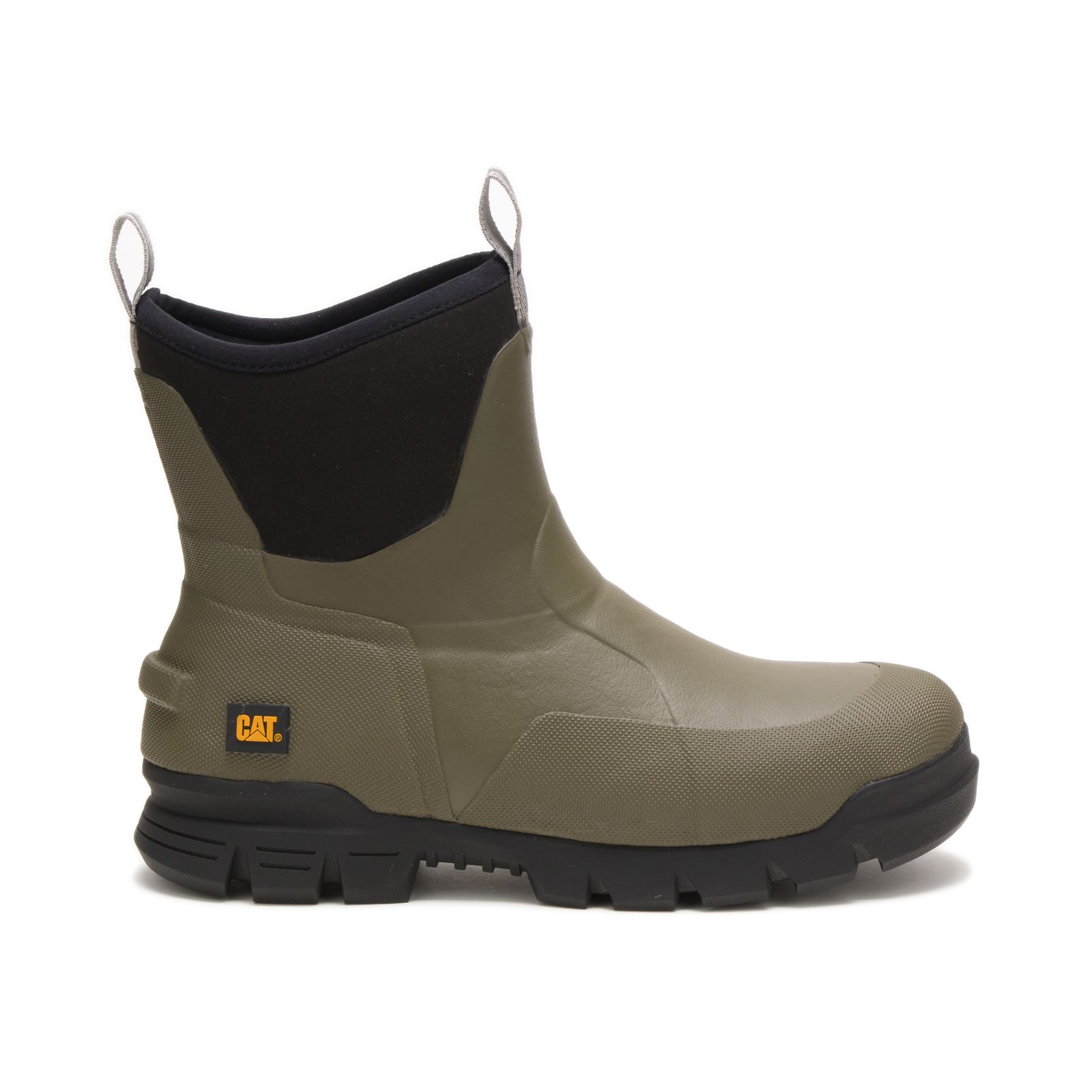 Men's Caterpillar Stormers 6" Rubber Boots Olive | Cat-365174