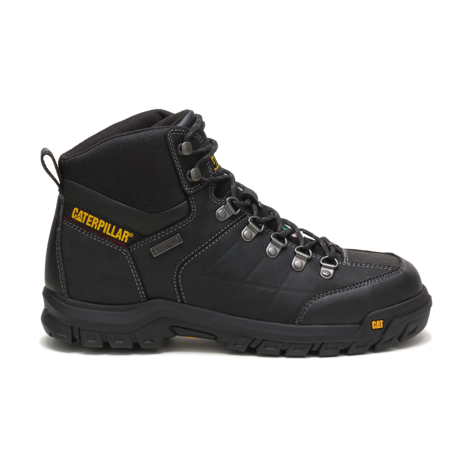 Men's Caterpillar Threshold Waterproof Steel Toe Csa Work Boots Black | Cat-854103