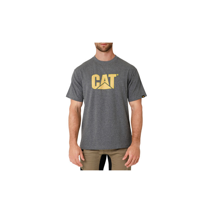 Men's Caterpillar Tm Logo T-Shirts Dark Grey | Cat-619037