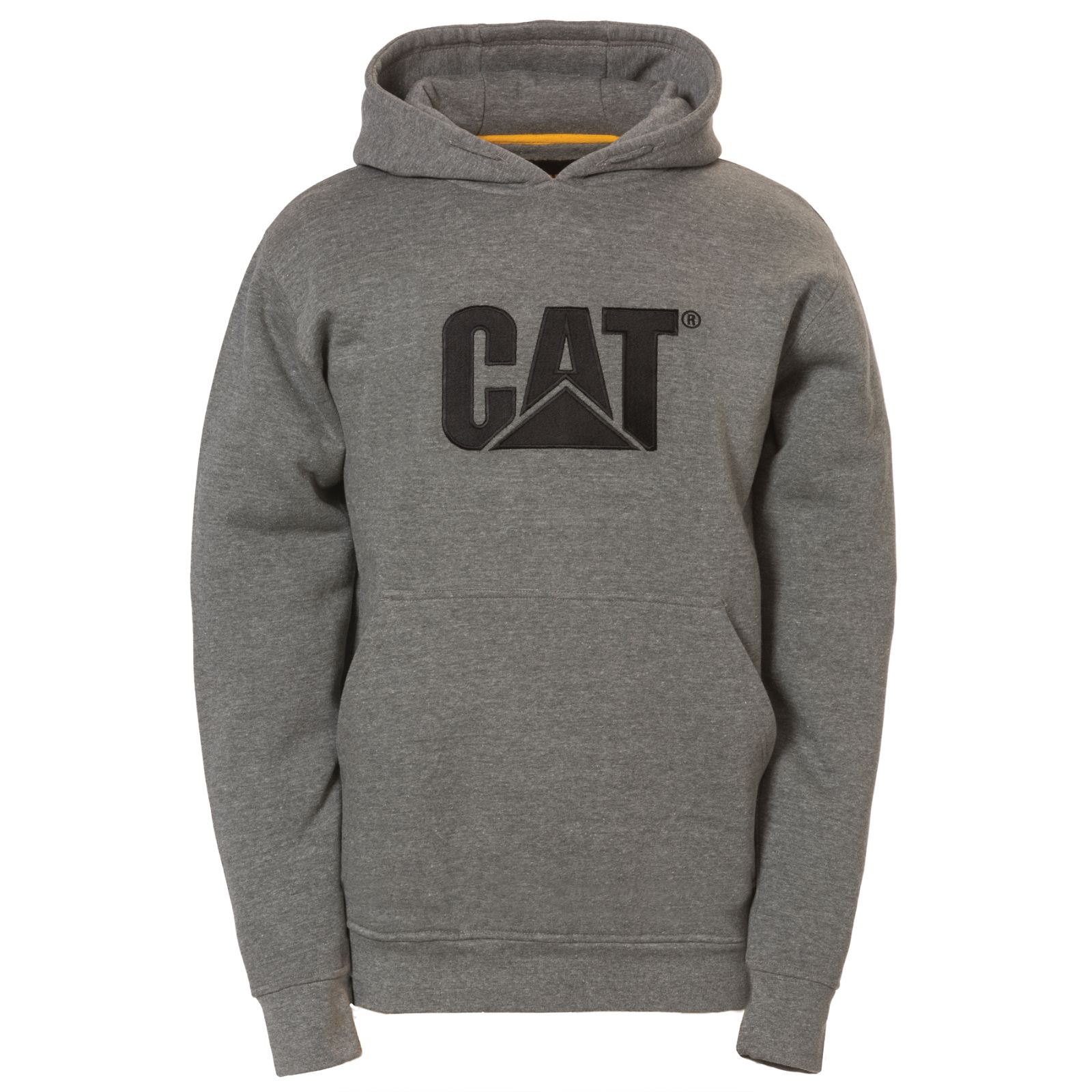 Men's Caterpillar Trademark Hooded Sweatshirts Grey | Cat-169273