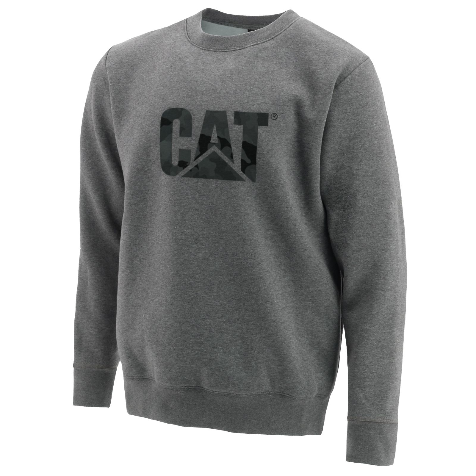 Men's Caterpillar Trademark Logo Crewneck Sweatshirts Grey | Cat-028546