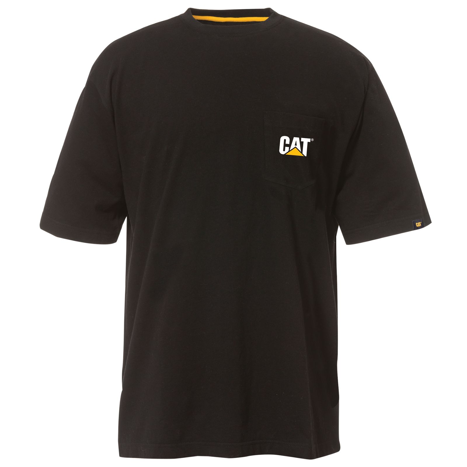 Men's Caterpillar Trademark Pocket T-Shirts Black | Cat-658241