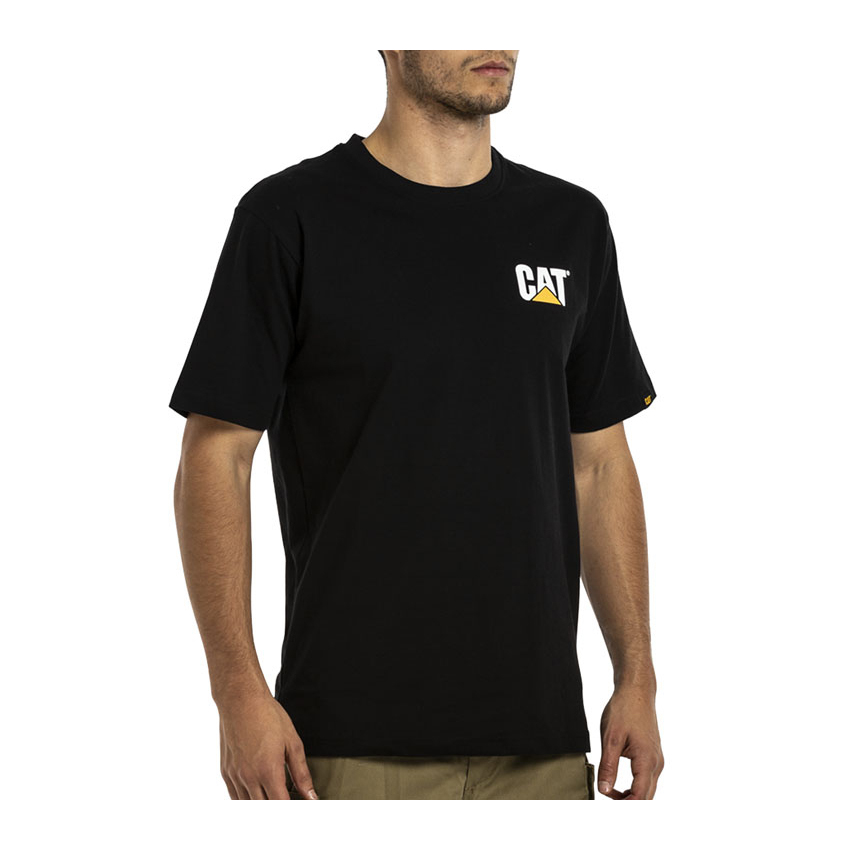 Men's Caterpillar Trademark T-Shirts Black | Cat-850967