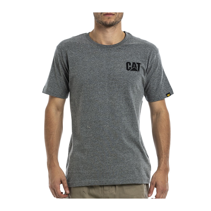 Men's Caterpillar Trademark T-Shirts Grey | Cat-764051