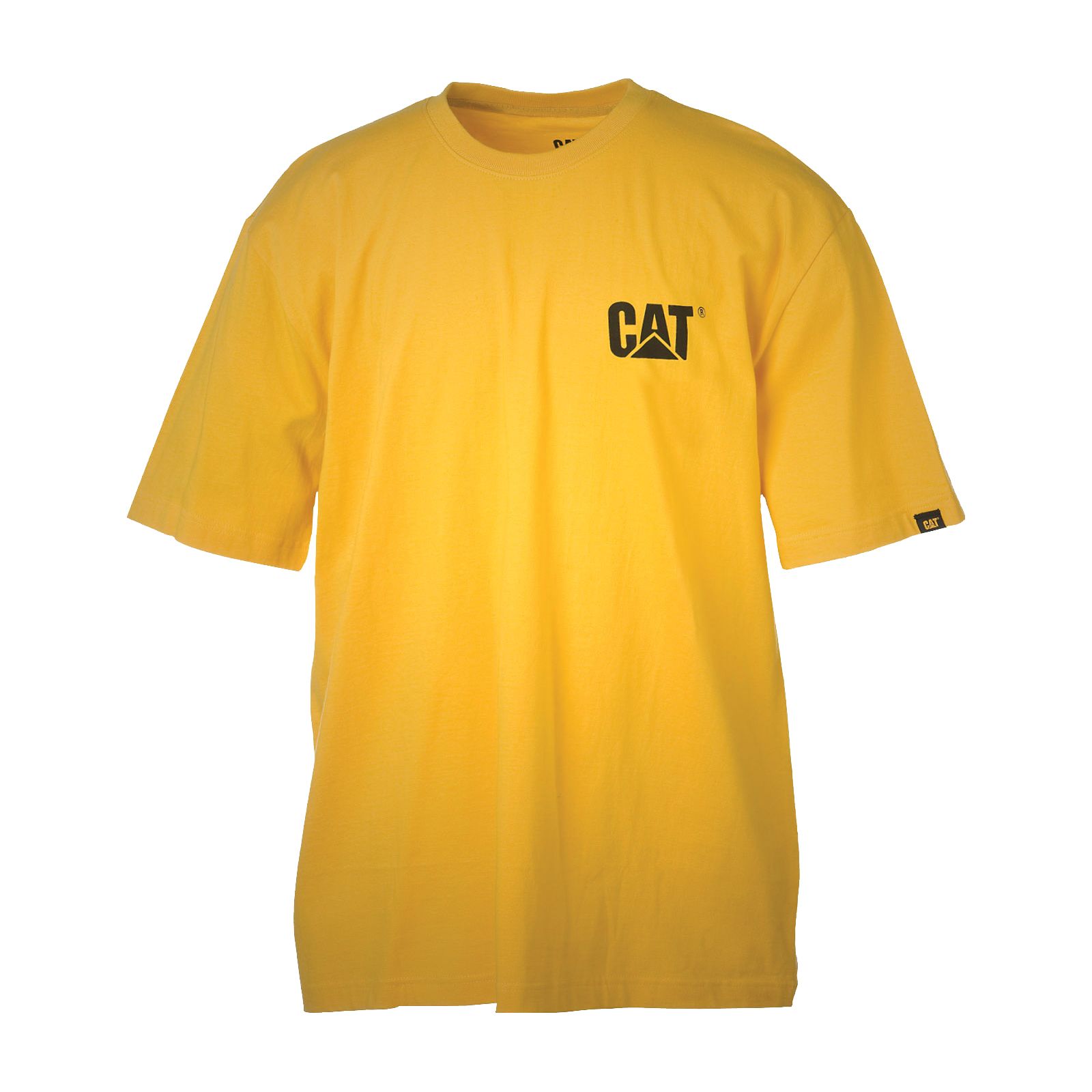 Men's Caterpillar Trademark T-Shirts Yellow | Cat-870962