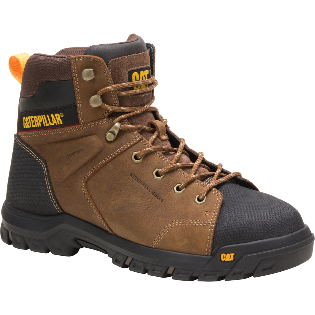 Men's Caterpillar Wellspring Safety Boots Brown | Cat-936751