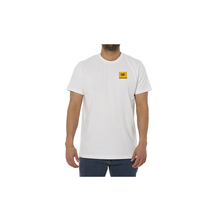 Men's Caterpillar Work Restricted T-Shirts White | Cat-458697