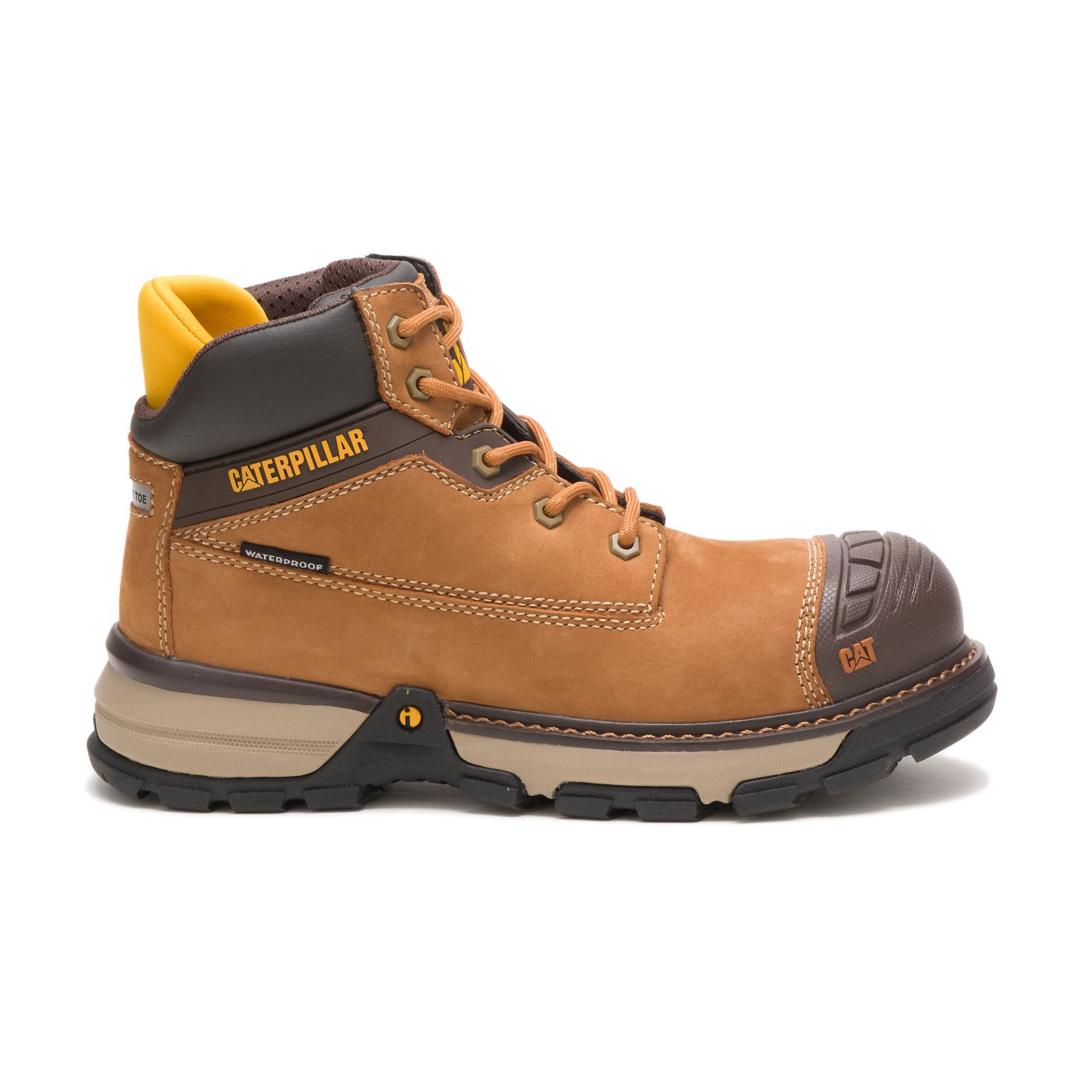 Women's Caterpillar Excavator Superlite Waterproof Nano Toe Work Boots Brown | Cat-106548