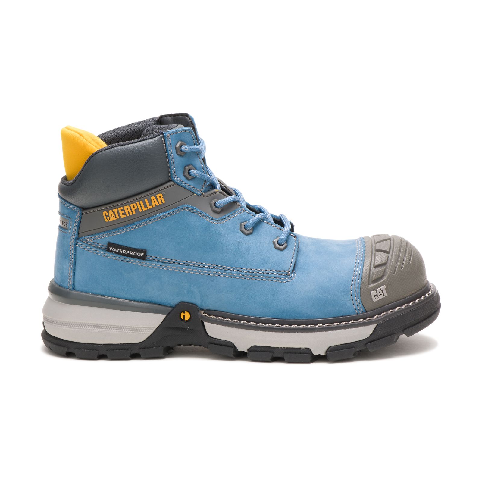 Women's Caterpillar Excavator Superlite Waterproof Nano Toe Work Boots Blue | Cat-846372