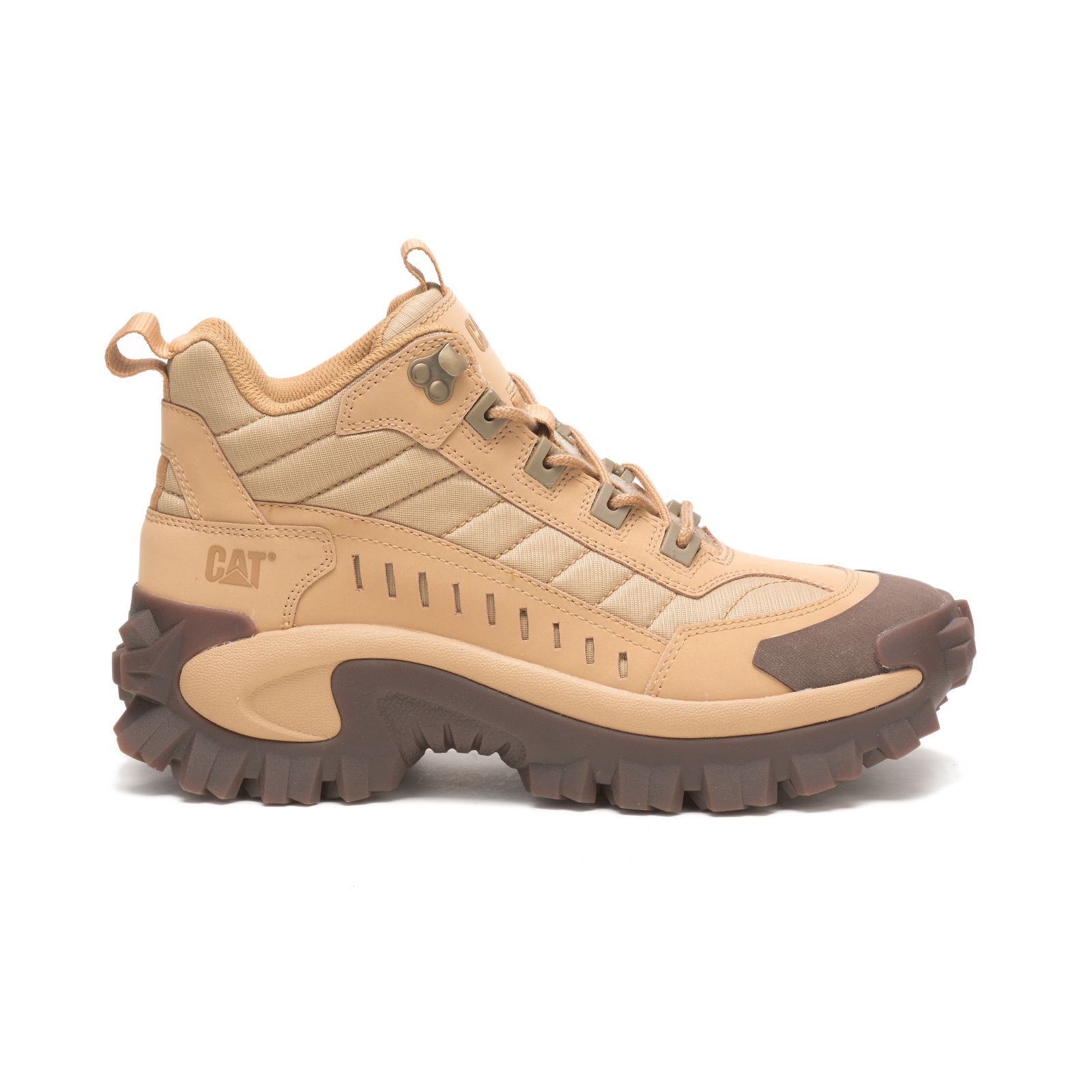 Women's Caterpillar Intruder Mid Sneakers Khaki | Cat-507324