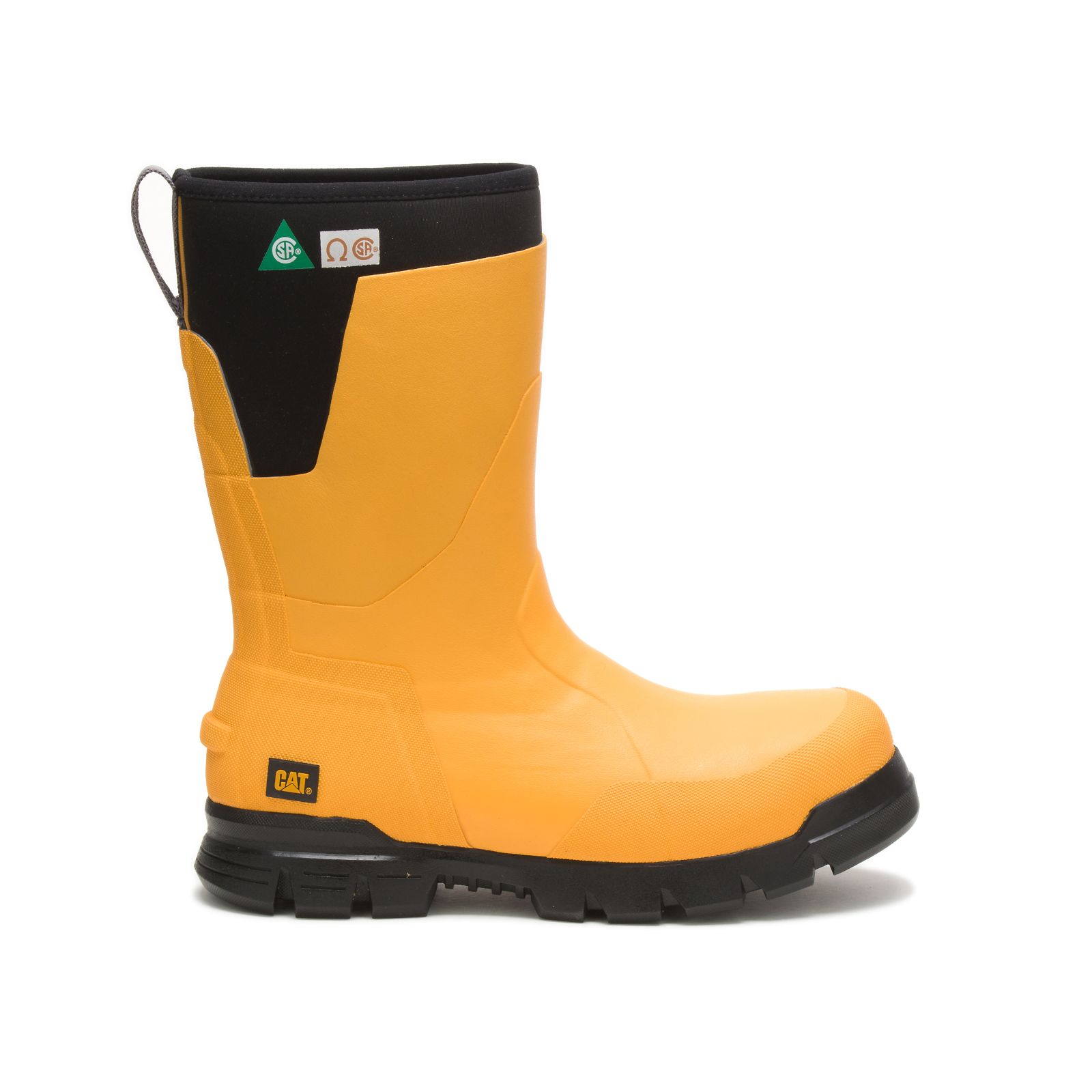 Women's Caterpillar Stormers 11" Steel Toe Csa Rubber Boots Yellow | Cat-812697